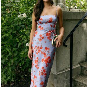 Park & Fifth Floral Maxi Dress - Blue and Red